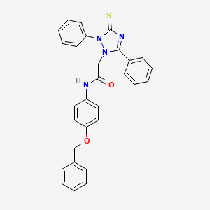 molecular formula C29H24N4O2S B10879514 N-[4-(benzyloxy)phenyl]-2-(2,5-diphenyl-3-thioxo-2,3-dihydro-1H-1,2,4-triazol-1-yl)acetamide 