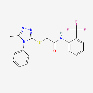 2-[(5-methyl-4-phenyl-4H-1,2,4-triazol-3-yl)sulfanyl]-N-[2-(trifluoromethyl)phenyl]acetamide