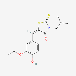 5-[(3-Ethoxy-4-hydroxyphenyl)methylene]-3-isobutyl-2-thioxo-1,3-thiazolan-4-one