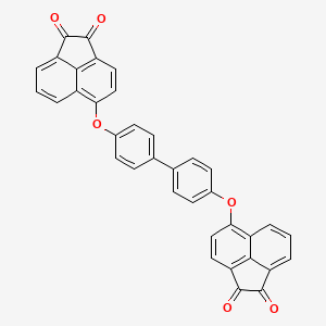 molecular formula C36H18O6 B10879588 1,2-Acenaphthylenedione, 5,5'-[[1,1'-biphenyl]-4,4'-diylbis(oxy)]bis- CAS No. 64325-43-5