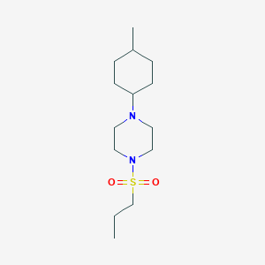 molecular formula C14H28N2O2S B10879590 1-(4-Methylcyclohexyl)-4-(propylsulfonyl)piperazine 