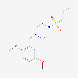 molecular formula C16H26N2O4S B10879594 1-(2,5-Dimethoxybenzyl)-4-(propylsulfonyl)piperazine 