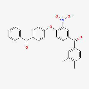 (3,4-Dimethylphenyl){3-nitro-4-[4-(phenylcarbonyl)phenoxy]phenyl}methanone