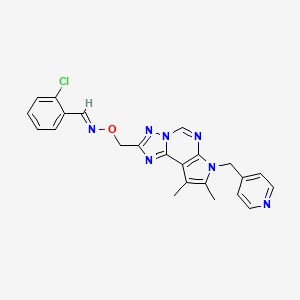 2-Chlorobenzaldehyde O~1~-{[8,9-dimethyl-7-(4-pyridylmethyl)-7H-pyrrolo[3,2-E][1,2,4]triazolo[1,5-C]pyrimidin-2-YL]methyl}oxime