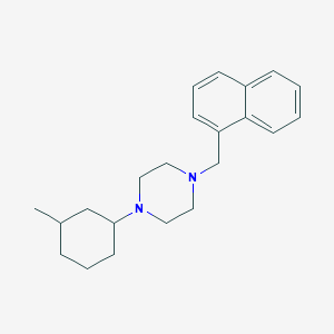 molecular formula C22H30N2 B10879664 1-(3-Methylcyclohexyl)-4-(naphthalen-1-ylmethyl)piperazine 