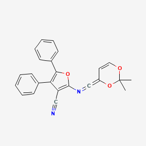 2-{[(2,2-dimethyl-4H-1,3-dioxin-4-ylidene)methylidene]amino}-4,5-diphenylfuran-3-carbonitrile