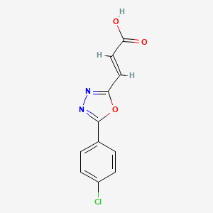 molecular formula C11H7ClN2O3 B10879702 (2E)-3-[5-(4-chlorophenyl)-1,3,4-oxadiazol-2-yl]prop-2-enoic acid 