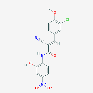 molecular formula C17H12ClN3O5 B10879796 3-(3-chloro-4-methoxyphenyl)-2-cyano-N-(2-hydroxy-4-nitrophenyl)prop-2-enamide 