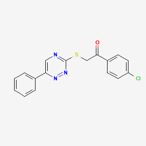 1-(4-Chlorophenyl)-2-[(6-phenyl-1,2,4-triazin-3-yl)sulfanyl]ethanone