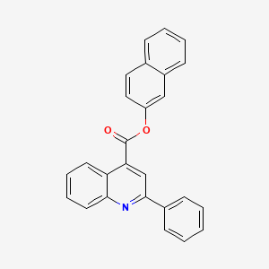 molecular formula C26H17NO2 B10879818 Naphthalen-2-yl 2-phenylquinoline-4-carboxylate 