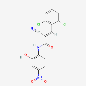 2-cyano-3-(2,6-dichlorophenyl)-N-(2-hydroxy-4-nitrophenyl)prop-2-enamide