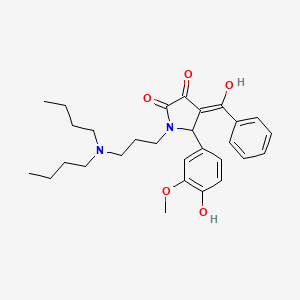 1-[3-(dibutylamino)propyl]-3-hydroxy-5-(4-hydroxy-3-methoxyphenyl)-4-(phenylcarbonyl)-1,5-dihydro-2H-pyrrol-2-one