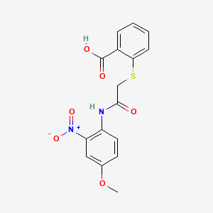 2-({2-[(4-Methoxy-2-nitrophenyl)amino]-2-oxoethyl}sulfanyl)benzoic acid