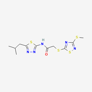 N-[5-(2-methylpropyl)-1,3,4-thiadiazol-2-yl]-2-{[3-(methylsulfanyl)-1,2,4-thiadiazol-5-yl]sulfanyl}acetamide