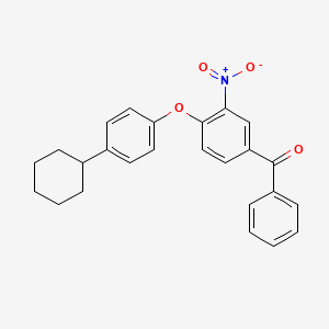 molecular formula C25H23NO4 B10879866 [4-(4-Cyclohexylphenoxy)-3-nitrophenyl](phenyl)methanone 