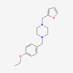 molecular formula C18H24N2O2 B10879872 1-[(4-Ethoxyphenyl)methyl]-4-(furan-2-ylmethyl)piperazine 