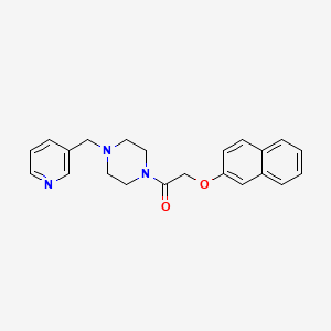 molecular formula C22H23N3O2 B10879898 2-(Naphthalen-2-yloxy)-1-[4-(pyridin-3-ylmethyl)piperazin-1-yl]ethanone 