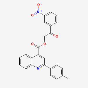 2-(3-Nitrophenyl)-2-oxoethyl 2-(4-methylphenyl)quinoline-4-carboxylate