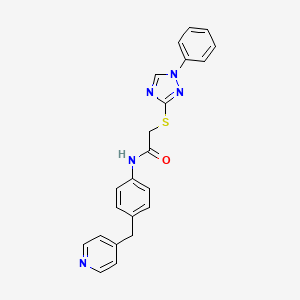 2-[(1-phenyl-1H-1,2,4-triazol-3-yl)sulfanyl]-N-[4-(pyridin-4-ylmethyl)phenyl]acetamide