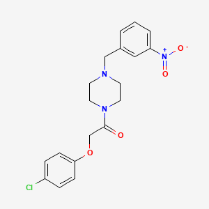 molecular formula C19H20ClN3O4 B10879949 2-(4-Chlorophenoxy)-1-[4-(3-nitrobenzyl)piperazin-1-yl]ethanone 