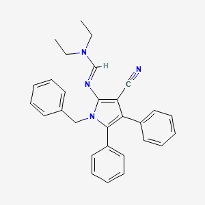 molecular formula C29H28N4 B10879986 N'-(1-benzyl-3-cyano-4,5-diphenyl-1H-pyrrol-2-yl)-N,N-diethylimidoformamide 