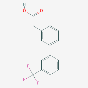 molecular formula C15H11F3O2 B108800 2-(3'-(三氟甲基)-[1,1'-联苯]-3-基)乙酸 CAS No. 1224742-15-7