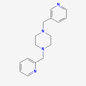 1-(Pyridin-2-ylmethyl)-4-(pyridin-3-ylmethyl)piperazine