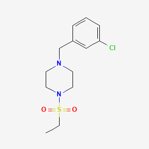 molecular formula C13H19ClN2O2S B10880006 1-(3-Chlorobenzyl)-4-(ethylsulfonyl)piperazine 