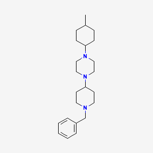 molecular formula C23H37N3 B10880022 1-(1-Benzylpiperidin-4-yl)-4-(4-methylcyclohexyl)piperazine 