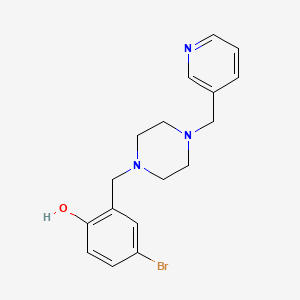 4-Bromo-2-{[4-(pyridin-3-ylmethyl)piperazin-1-yl]methyl}phenol