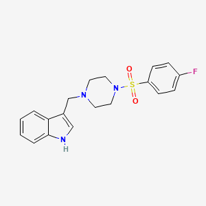 3-({4-[(4-fluorophenyl)sulfonyl]piperazin-1-yl}methyl)-1H-indole