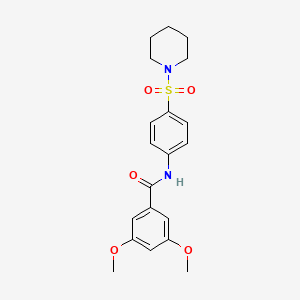 molecular formula C20H24N2O5S B10880119 3,5-dimethoxy-N-[4-(piperidin-1-ylsulfonyl)phenyl]benzamide 