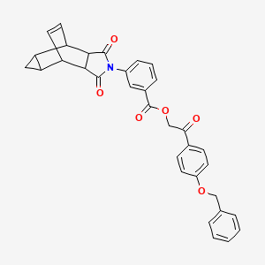 2-[4-(benzyloxy)phenyl]-2-oxoethyl 3-(1,3-dioxooctahydro-4,6-ethenocyclopropa[f]isoindol-2(1H)-yl)benzoate