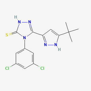 5-(3-tert-butyl-1H-pyrazol-5-yl)-4-(3,5-dichlorophenyl)-4H-1,2,4-triazole-3-thiol