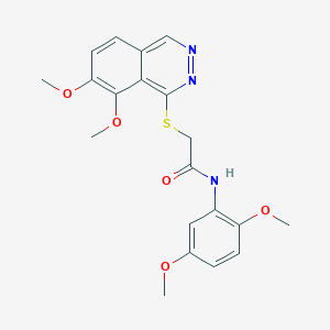 molecular formula C20H21N3O5S B10880159 N-(2,5-dimethoxyphenyl)-2-[(7,8-dimethoxyphthalazin-1-yl)sulfanyl]acetamide 