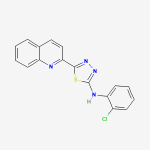 N-(2-chlorophenyl)-5-(quinolin-2-yl)-1,3,4-thiadiazol-2-amine