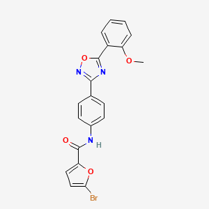 molecular formula C20H14BrN3O4 B10880168 5-bromo-N-{4-[5-(2-methoxyphenyl)-1,2,4-oxadiazol-3-yl]phenyl}furan-2-carboxamide 