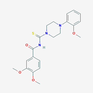 3,4-dimethoxy-N-{[4-(2-methoxyphenyl)piperazin-1-yl]carbonothioyl}benzamide