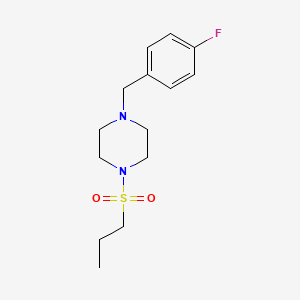 molecular formula C14H21FN2O2S B10880193 1-(4-Fluorobenzyl)-4-(propylsulfonyl)piperazine 