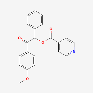 2-(4-Methoxyphenyl)-2-oxo-1-phenylethyl pyridine-4-carboxylate