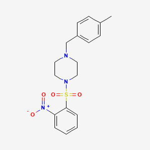 molecular formula C18H21N3O4S B10880213 1-(4-Methylbenzyl)-4-[(2-nitrophenyl)sulfonyl]piperazine 