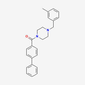 molecular formula C25H26N2O B10880214 Biphenyl-4-yl[4-(3-methylbenzyl)piperazin-1-yl]methanone 