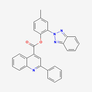 molecular formula C29H20N4O2 B10880218 2-(2H-benzotriazol-2-yl)-4-methylphenyl 2-phenylquinoline-4-carboxylate 