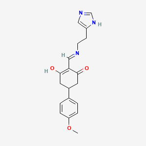 2-({[2-(1H-imidazol-4-yl)ethyl]amino}methylidene)-5-(4-methoxyphenyl)cyclohexane-1,3-dione