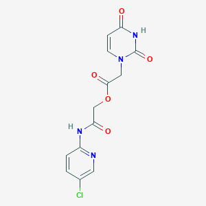 molecular formula C13H11ClN4O5 B10880230 2-[(5-chloropyridin-2-yl)amino]-2-oxoethyl (2,4-dioxo-3,4-dihydropyrimidin-1(2H)-yl)acetate 