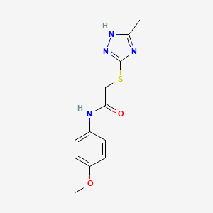 N-(4-methoxyphenyl)-2-[(5-methyl-1H-1,2,4-triazol-3-yl)sulfanyl]acetamide