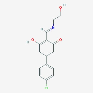 5-(4-Chlorophenyl)-2-{[(2-hydroxyethyl)amino]methylene}cyclohexane-1,3-dione