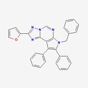 molecular formula C30H21N5O B10880247 7-Benzyl-2-(2-furyl)-8,9-diphenyl-7H-pyrrolo[3,2-E][1,2,4]triazolo[1,5-C]pyrimidine 