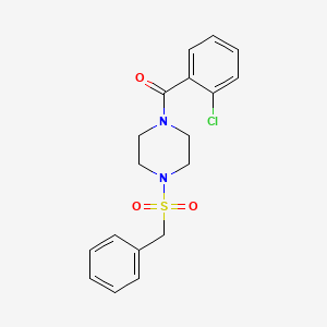 molecular formula C18H19ClN2O3S B10880248 [4-(Benzylsulfonyl)piperazin-1-yl](2-chlorophenyl)methanone 