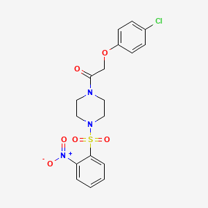 2-(4-Chlorophenoxy)-1-{4-[(2-nitrophenyl)sulfonyl]piperazin-1-yl}ethanone